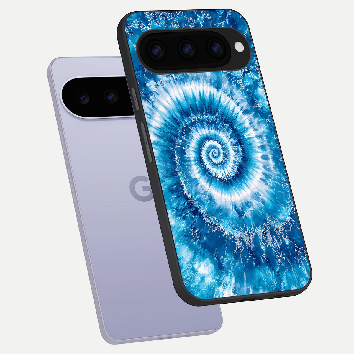  Blue Galaxy Wave phone case For Google Pixel 11 showing premium glass back cover with detailed artwork
