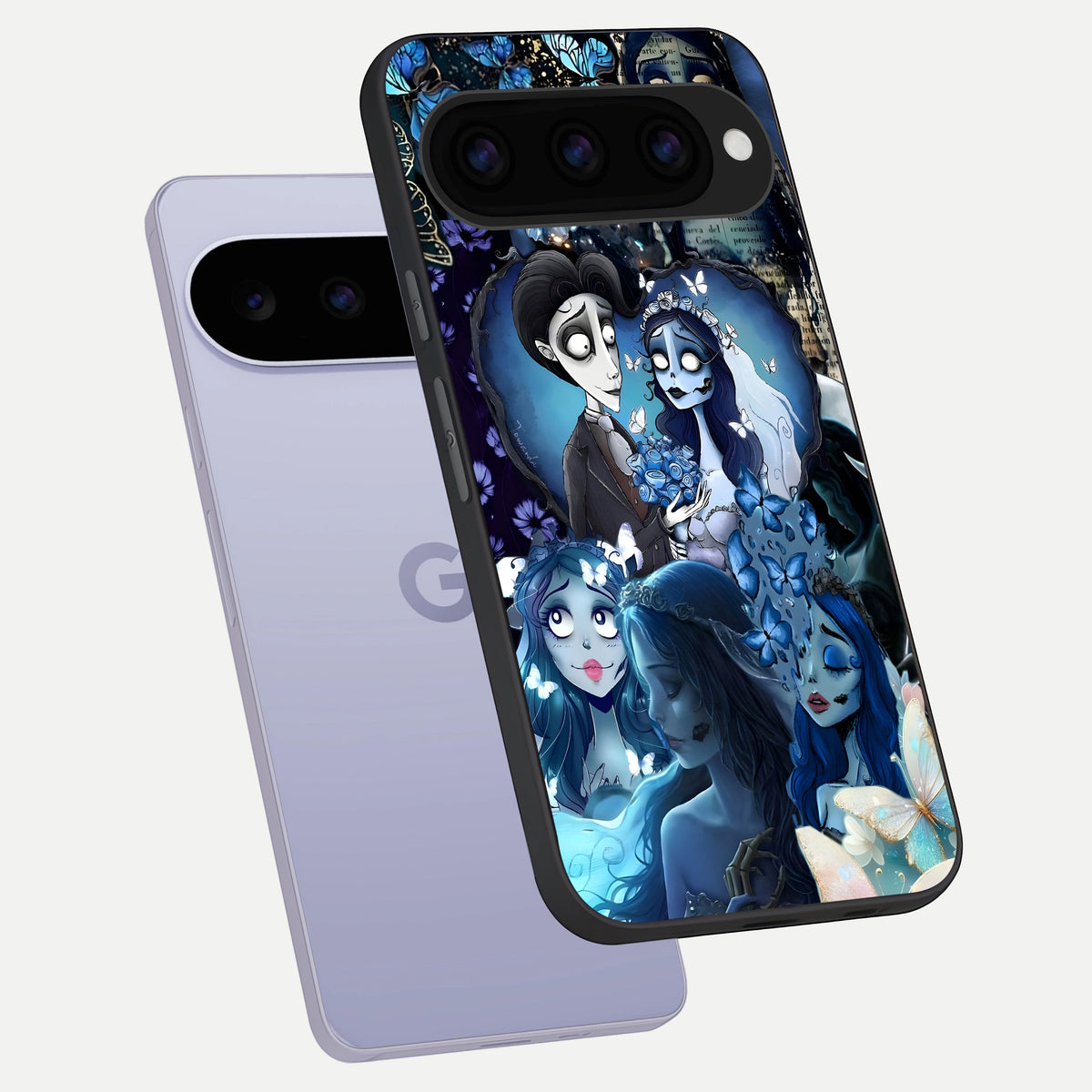  Butterfly Ghost Soul phone case For Google Pixel 11 showing premium glass back cover with detailed artwork