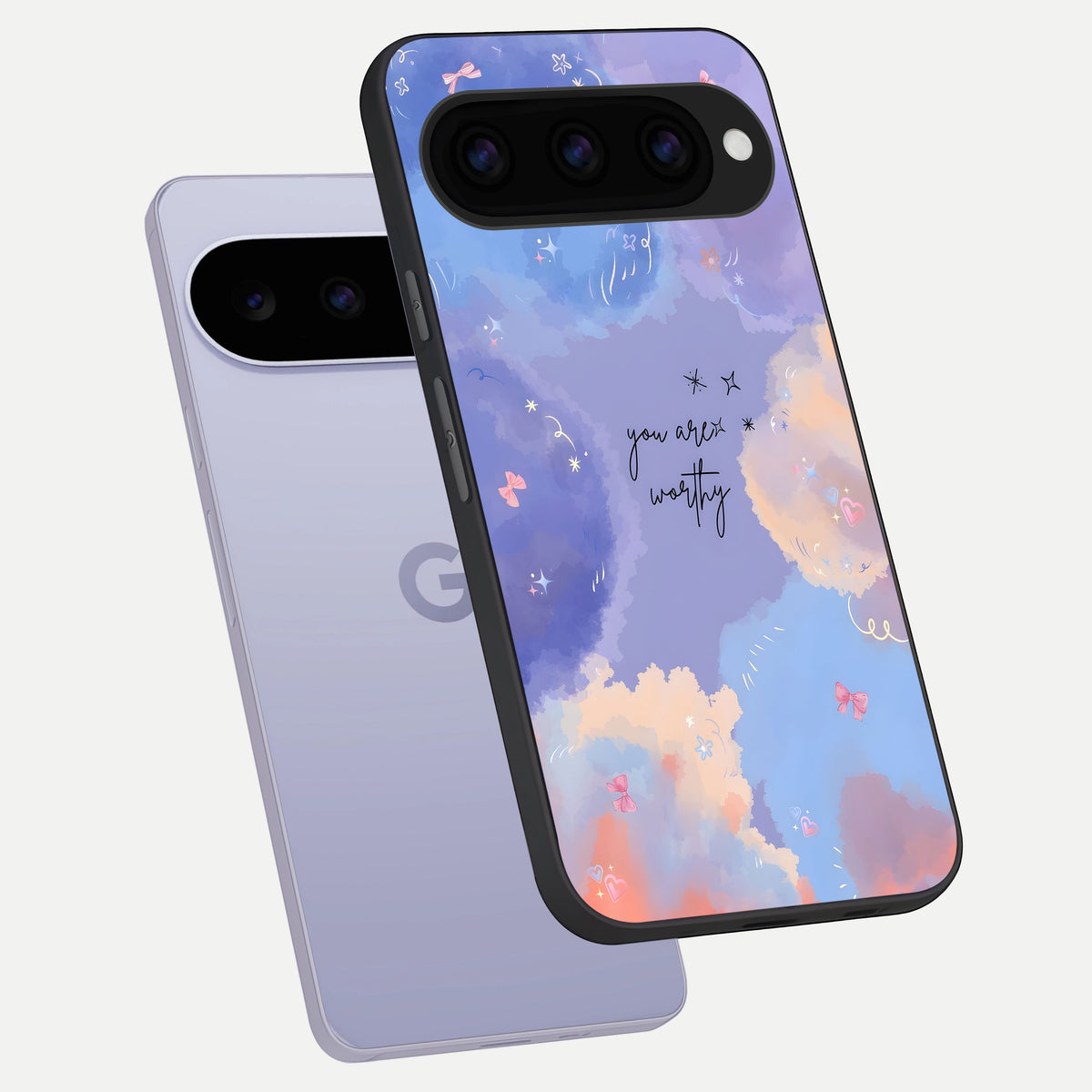  Celestial Cloud Magic phone case For Google Pixel 11 showing premium glass back cover with detailed artwork