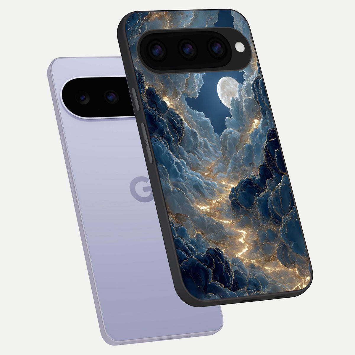  Celestial Cloud Road phone case For Google Pixel 11 showing premium glass back cover with detailed artwork