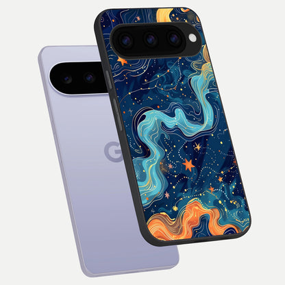  Celestial Dream Flow phone case For Google Pixel 11 showing premium glass back cover with detailed artwork