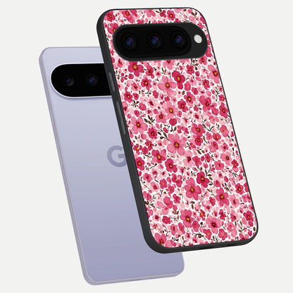  Cherry Blossom Charm phone case For Google Pixel 11 showing premium glass back cover with detailed artwork