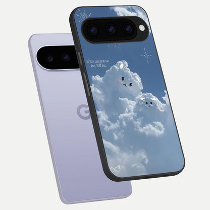  Cloud Bunny Dreams phone case For Google Pixel 11 showing premium glass back cover with detailed artwork