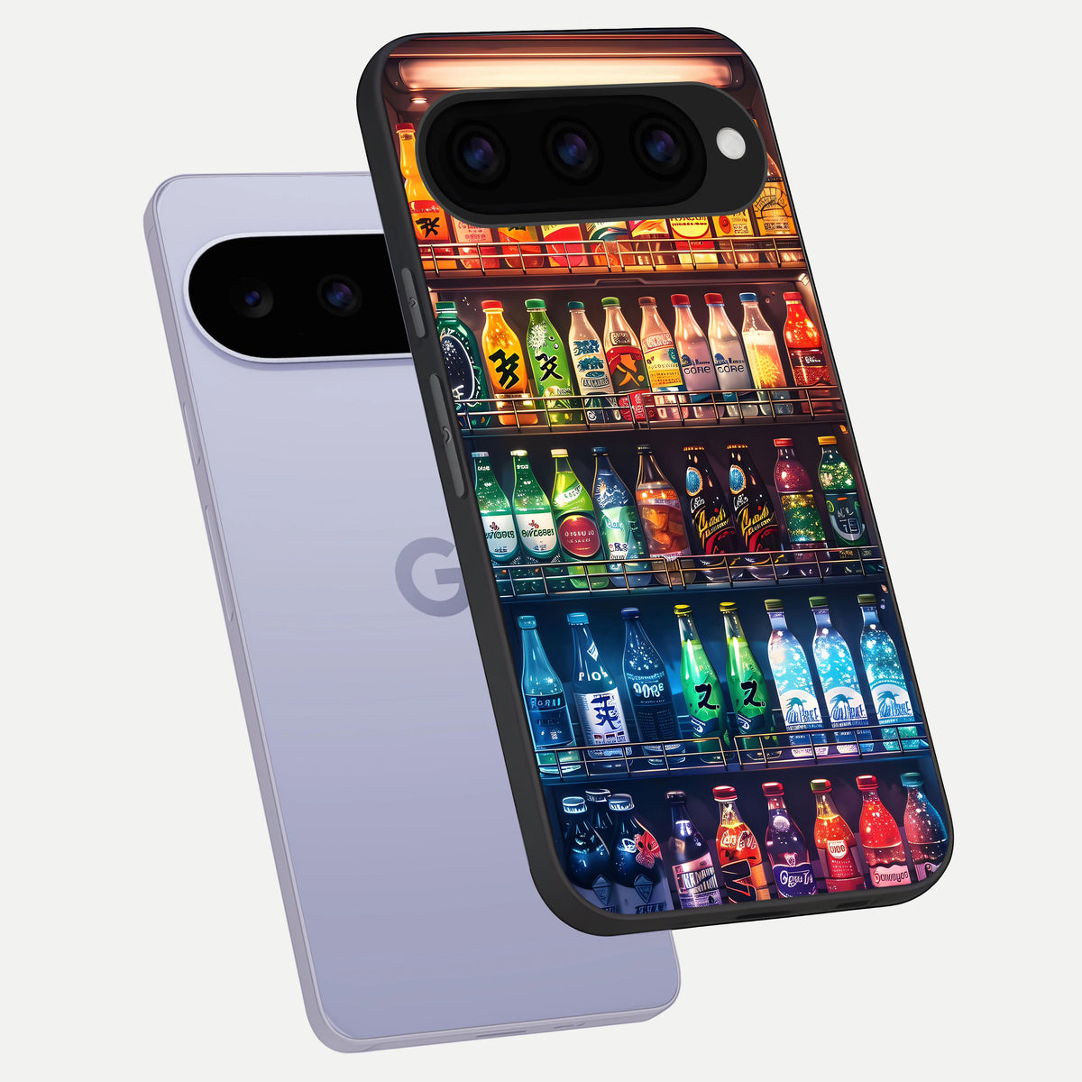  Colorful Soda Bottles phone case For Google Pixel 11 showing premium glass back cover with detailed artwork