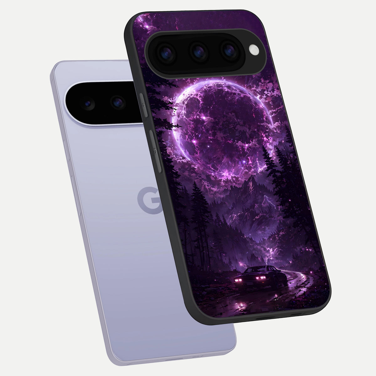  Eternal Cosmic Drive phone case For Google Pixel 11 showing premium glass back cover with detailed artwork