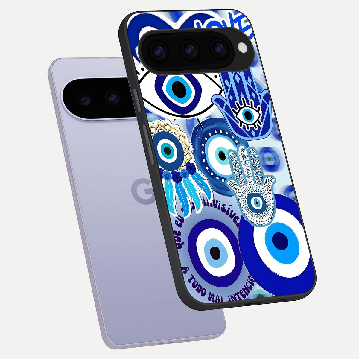  Evil Eyes Dream phone case For Google Pixel 11 showing premium glass back cover with detailed artwork