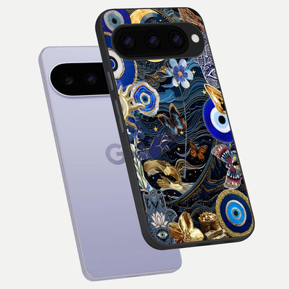  Golden Moon Magic phone case For Google Pixel 11 showing premium glass back cover with detailed artwork