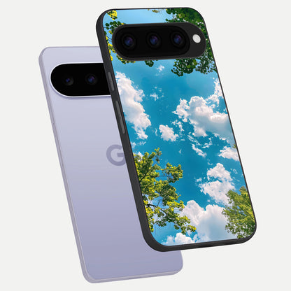  Green Mandala Pattern phone case For Google Pixel 11 showing premium glass back cover with detailed artwork