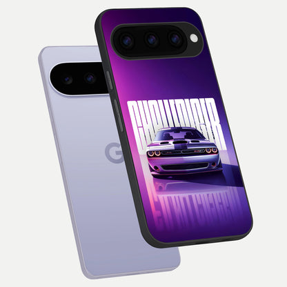  Midnight Muscle Ride phone case For Google Pixel 11 showing premium glass back cover with detailed artwork