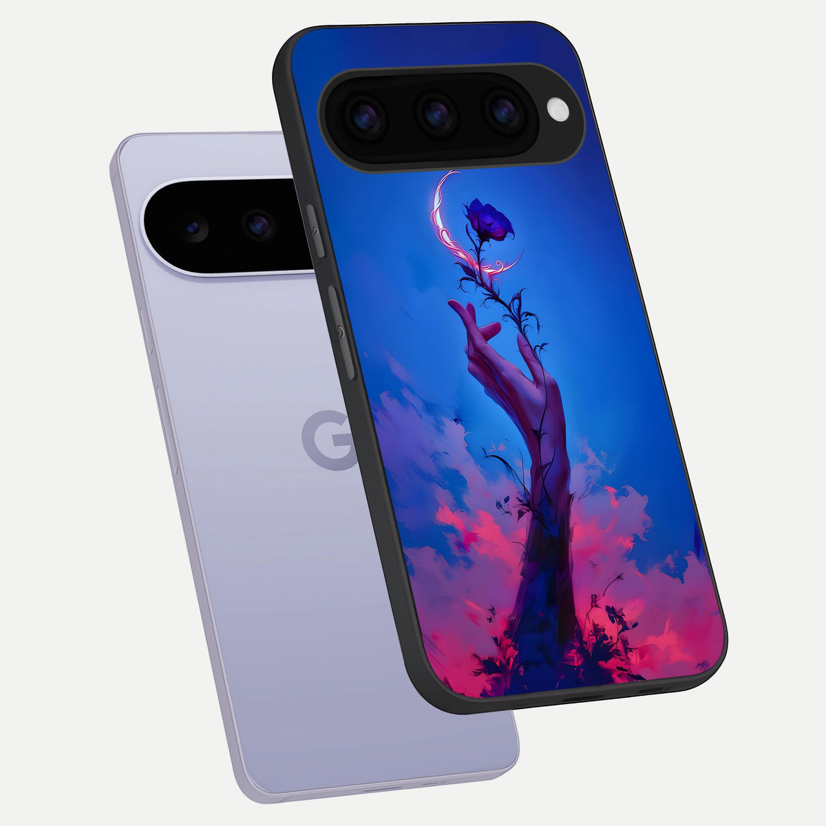  Mystic Hand phone case For Google Pixel 11 showing premium glass back cover with detailed artwork