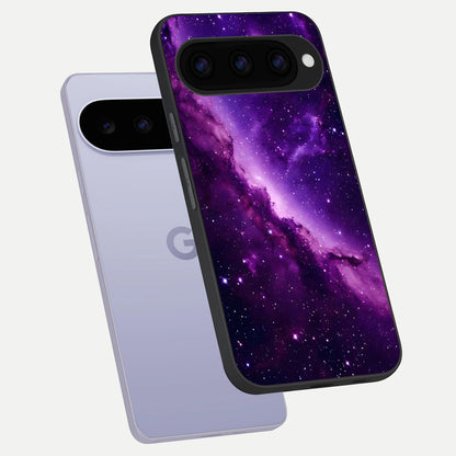  Purple Shade Sky phone case For Google Pixel 11 showing premium glass back cover with detailed artwork