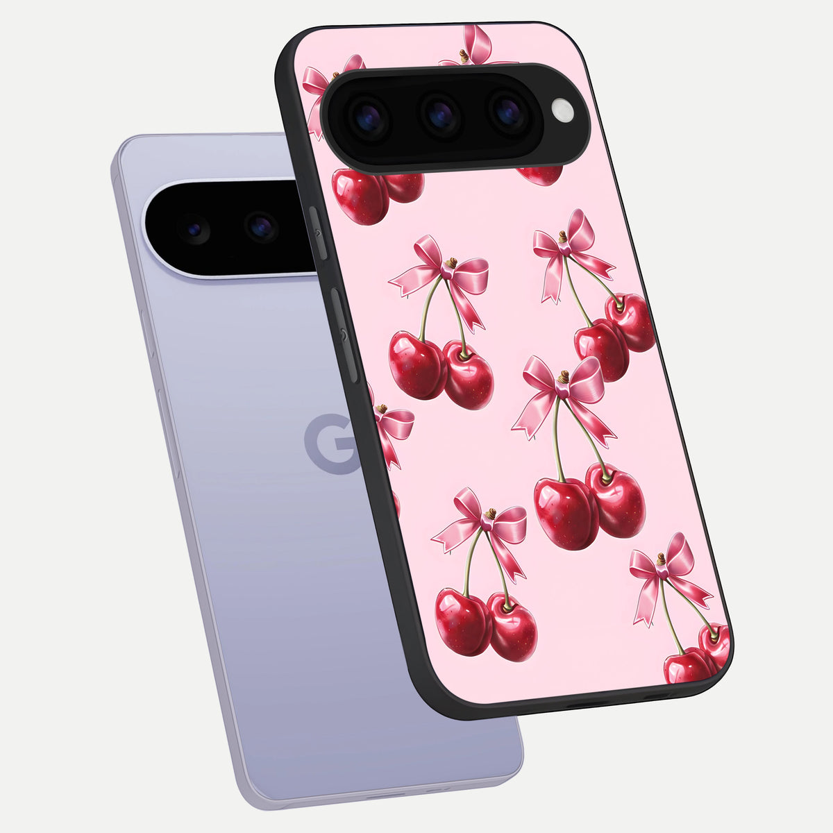  Red Bloom Skies phone case For Google Pixel 11 showing premium glass back cover with detailed artwork