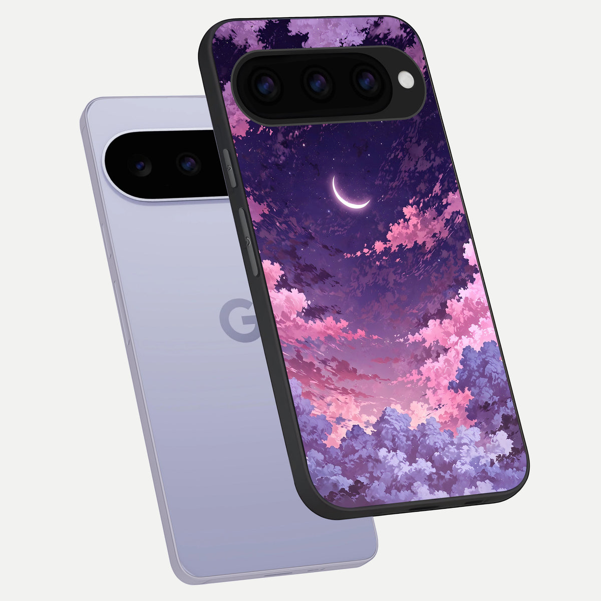  Sky Drift Clouds phone case For Google Pixel 11 showing premium glass back cover with detailed artwork