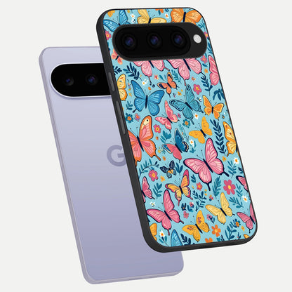  Spring Wing Garden phone case For Google Pixel 11 showing premium glass back cover with detailed artwork
