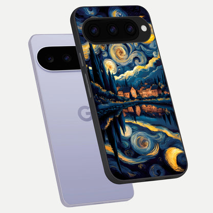  Starry Sky Serenity phone case For Google Pixel 11 showing premium glass back cover with detailed artwork