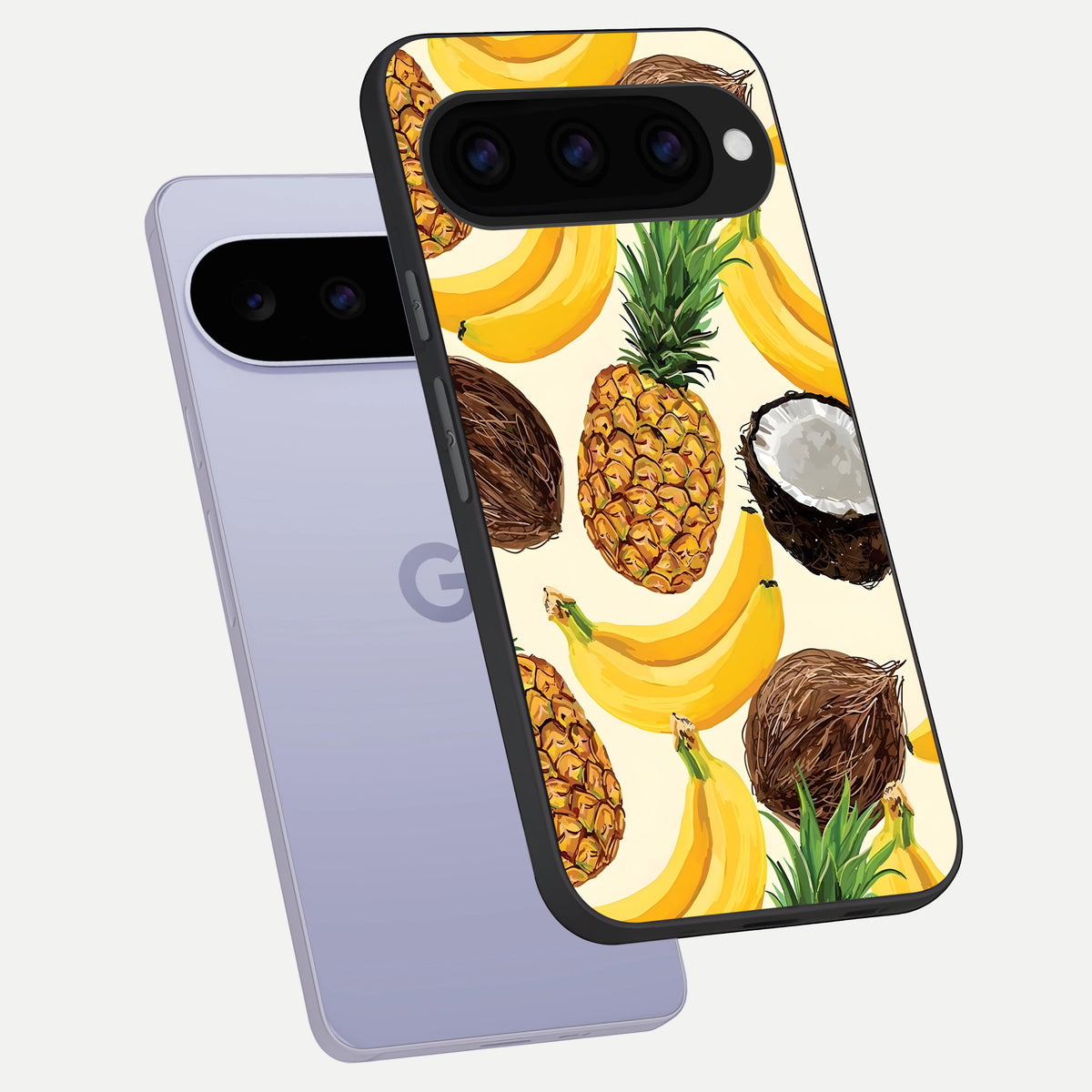  Tropical Fruit Mood phone case For Google Pixel 11 showing premium glass back cover with detailed artwork