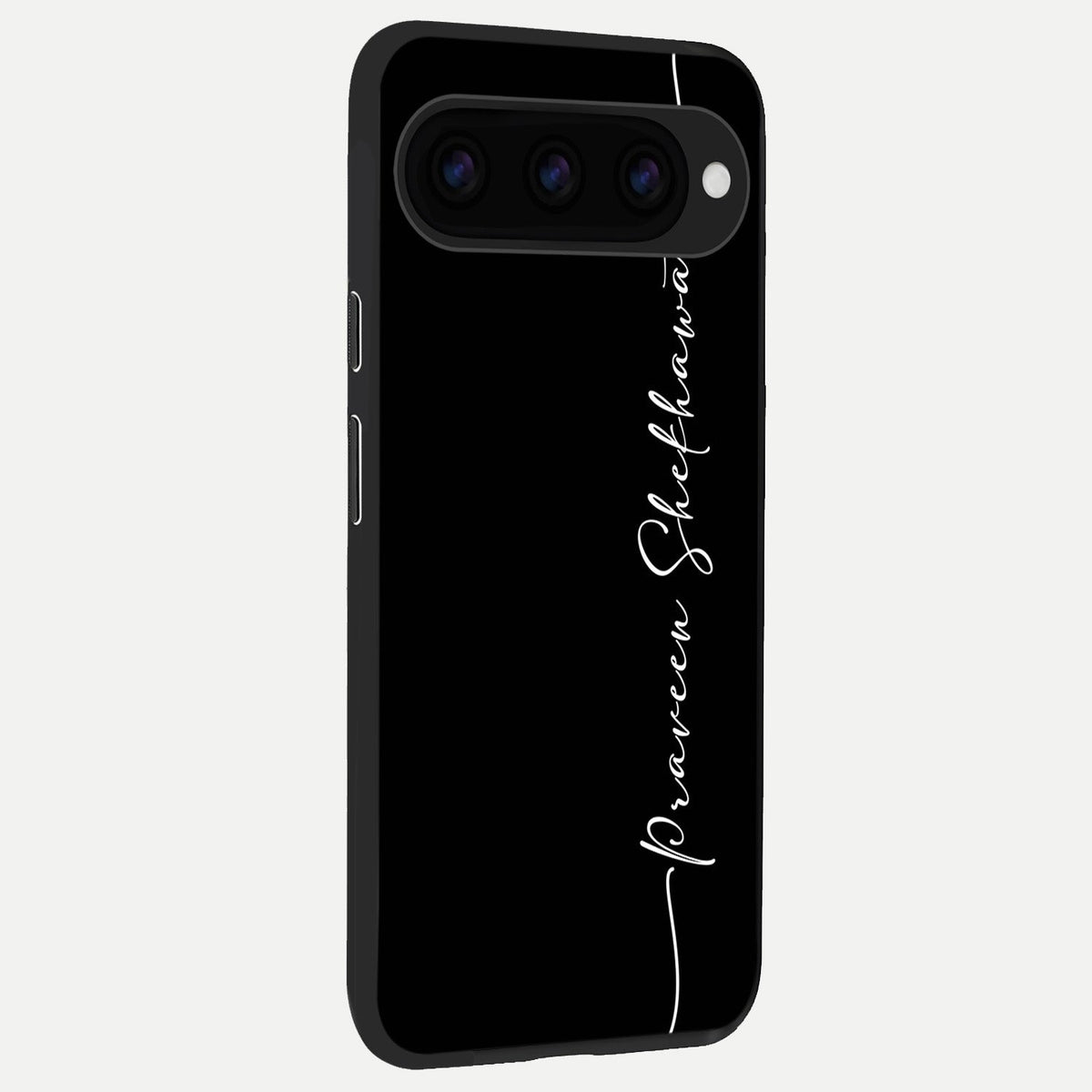  Black Tune Custom Name back cover For Google Pixel 11 slim fit glass case with vibrant aesthetic design