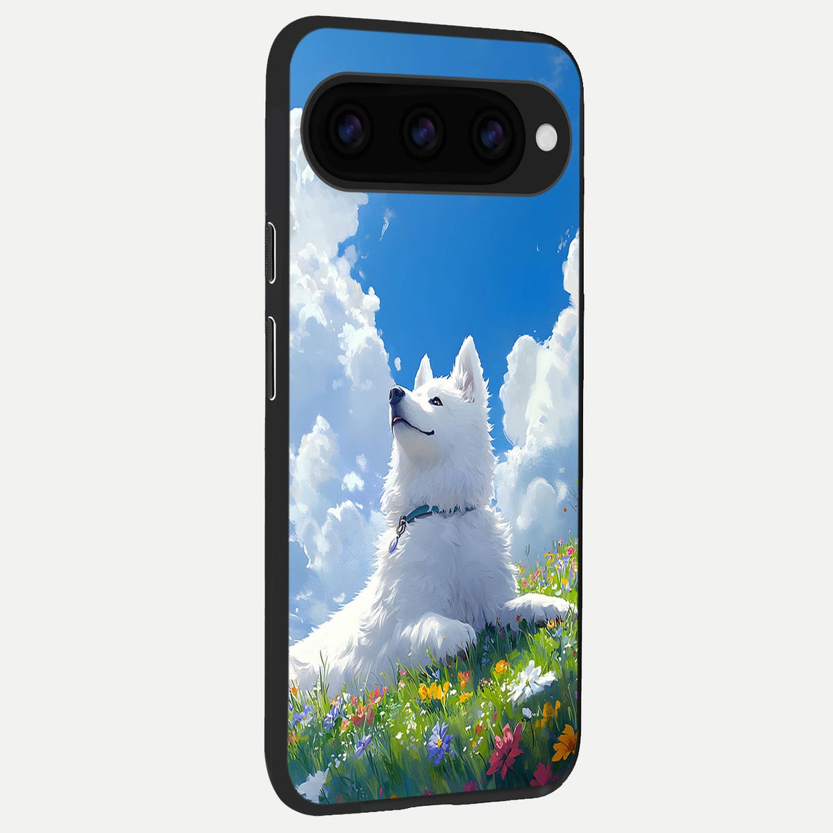  Blissful Cloud Pup back cover For Google Pixel 11 slim fit glass case with vibrant aesthetic design
