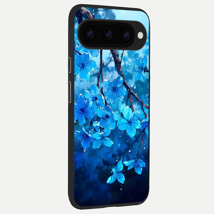  Blue Blossoms Branch back cover For Google Pixel 11 slim fit glass case with vibrant aesthetic design