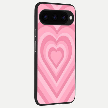  Blush Heart Waves back cover For Google Pixel 11 slim fit glass case with vibrant aesthetic design