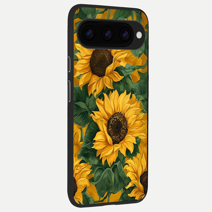  Bright Sunflower Bloom back cover For Google Pixel 11 slim fit glass case with vibrant aesthetic design