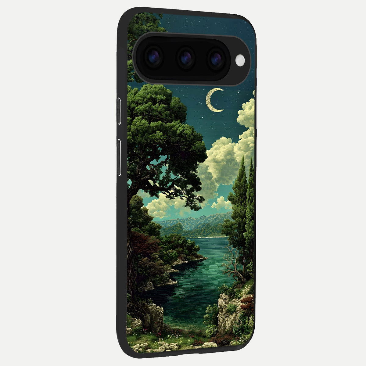  Celestial Lake Peace back cover For Google Pixel 11 slim fit glass case with vibrant aesthetic design