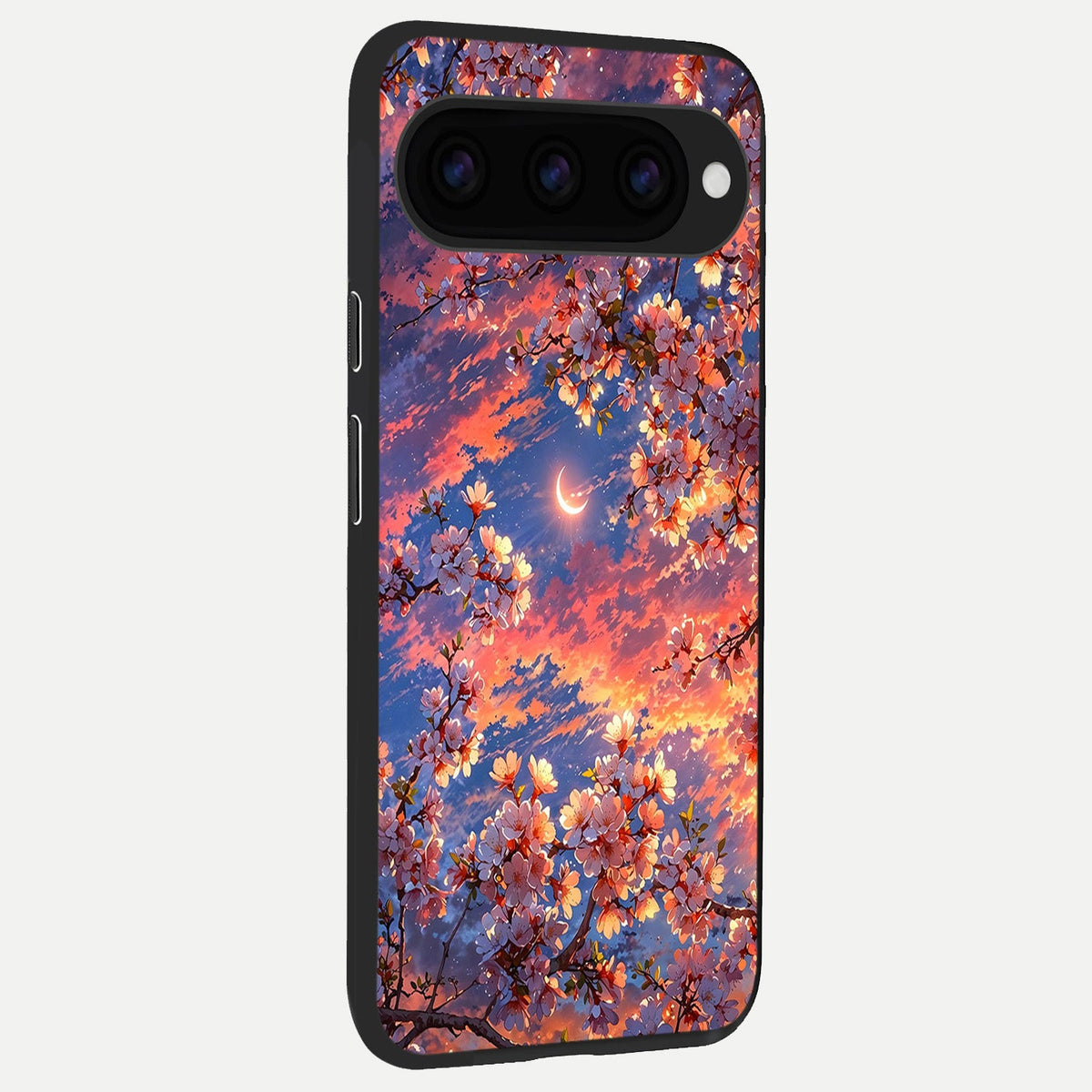  Celestial Sakura Sunset back cover For Google Pixel 11 slim fit glass case with vibrant aesthetic design