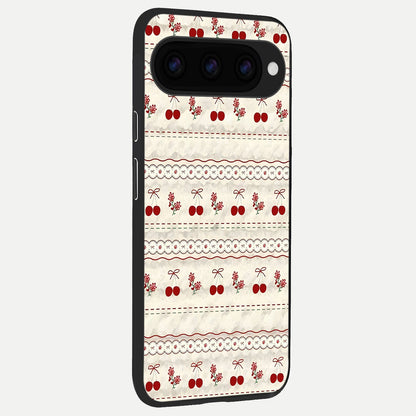  Cherry Bloom Charm back cover For Google Pixel 11 slim fit glass case with vibrant aesthetic design