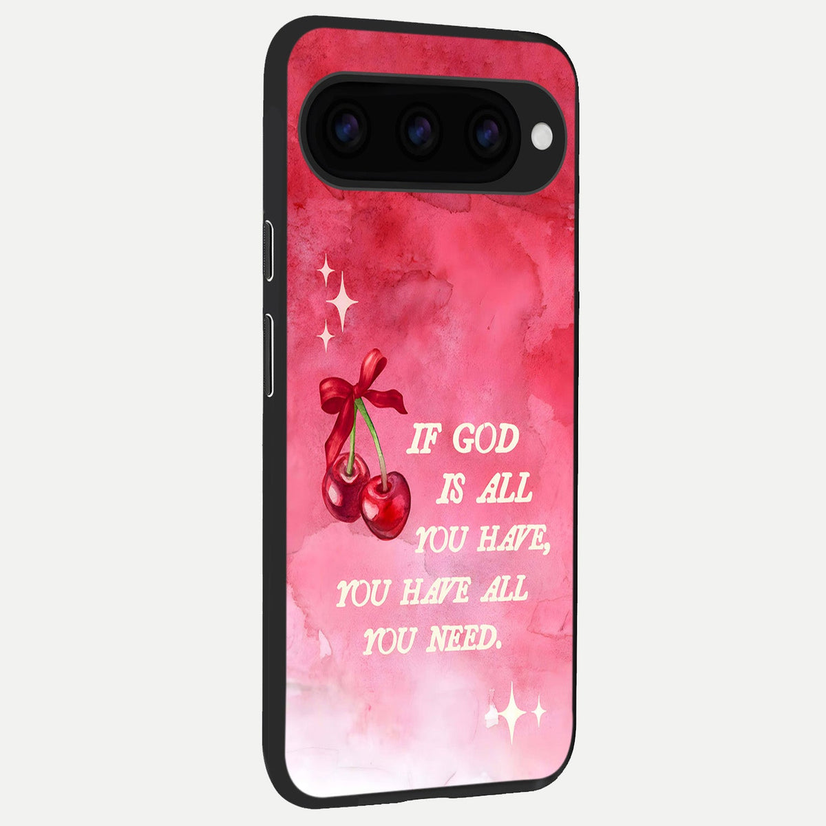  Cherry Quote back cover For Google Pixel 11 slim fit glass case with vibrant aesthetic design