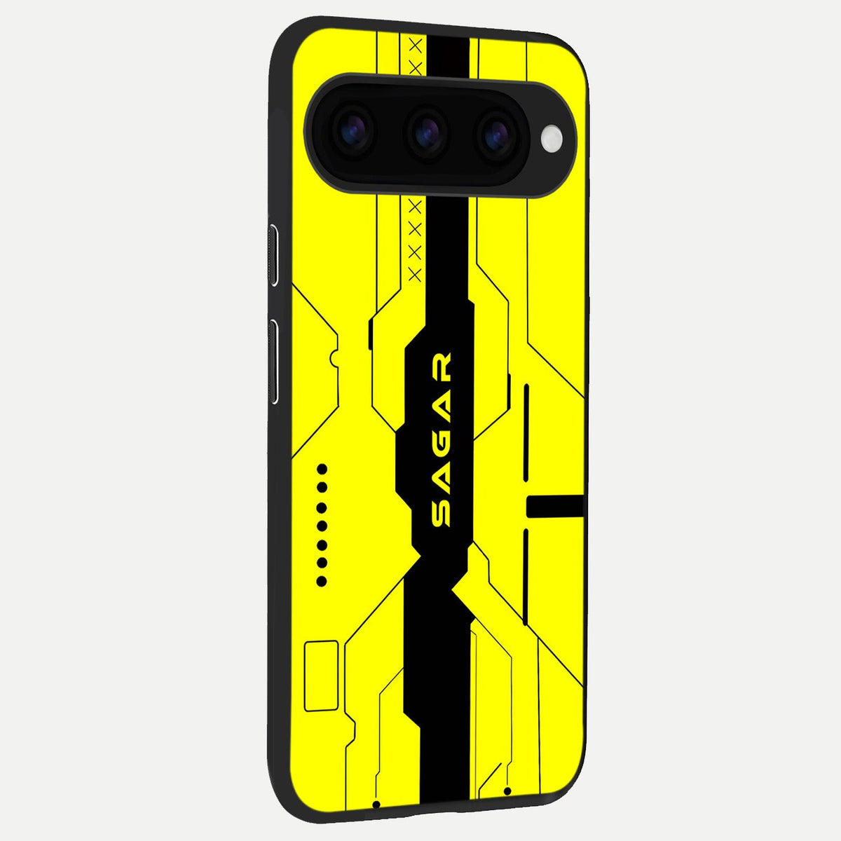  Circuit CYBERPUNK Custom Name back cover For Google Pixel 11 slim fit glass case with vibrant aesthetic design