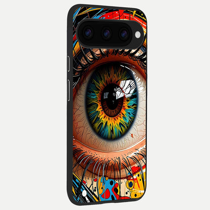  Colorful Eye back cover For Google Pixel 11 slim fit glass case with vibrant aesthetic design