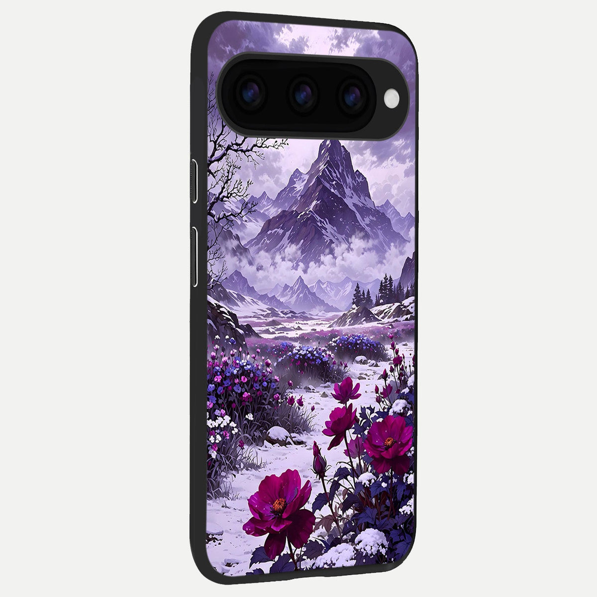  Flower Mountain View back cover For Google Pixel 11 slim fit glass case with vibrant aesthetic design