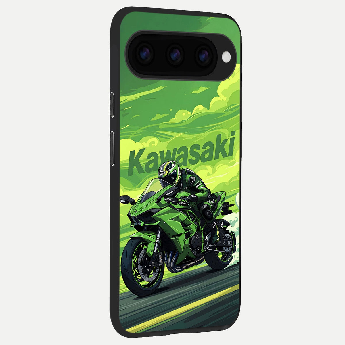  Green Moon Energy back cover For Google Pixel 11 slim fit glass case with vibrant aesthetic design