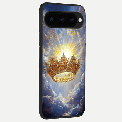  Heavenly Crown Light back cover For Google Pixel 11 slim fit glass case with vibrant aesthetic design