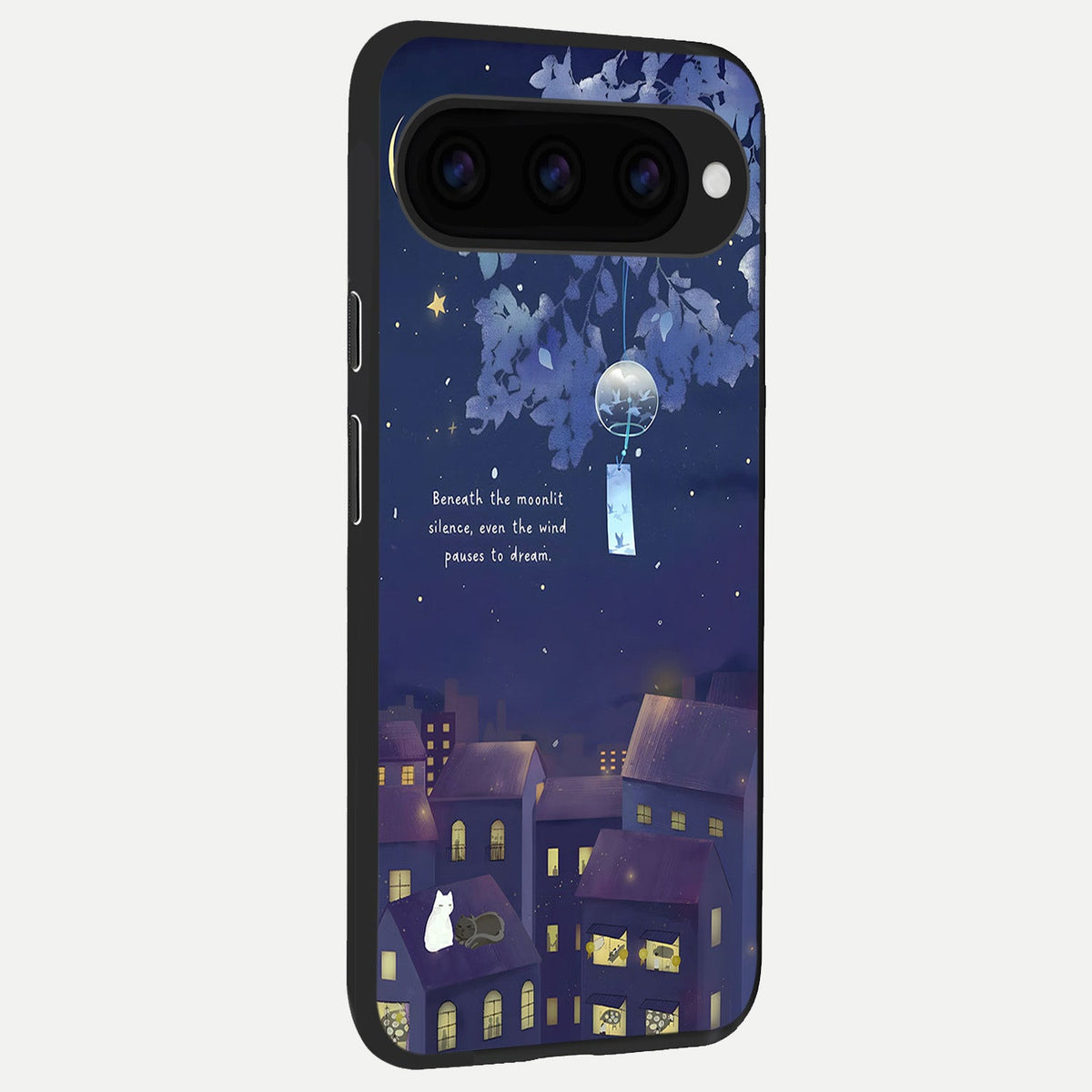  Moonlit Cat Silence back cover For Google Pixel 11 slim fit glass case with vibrant aesthetic design