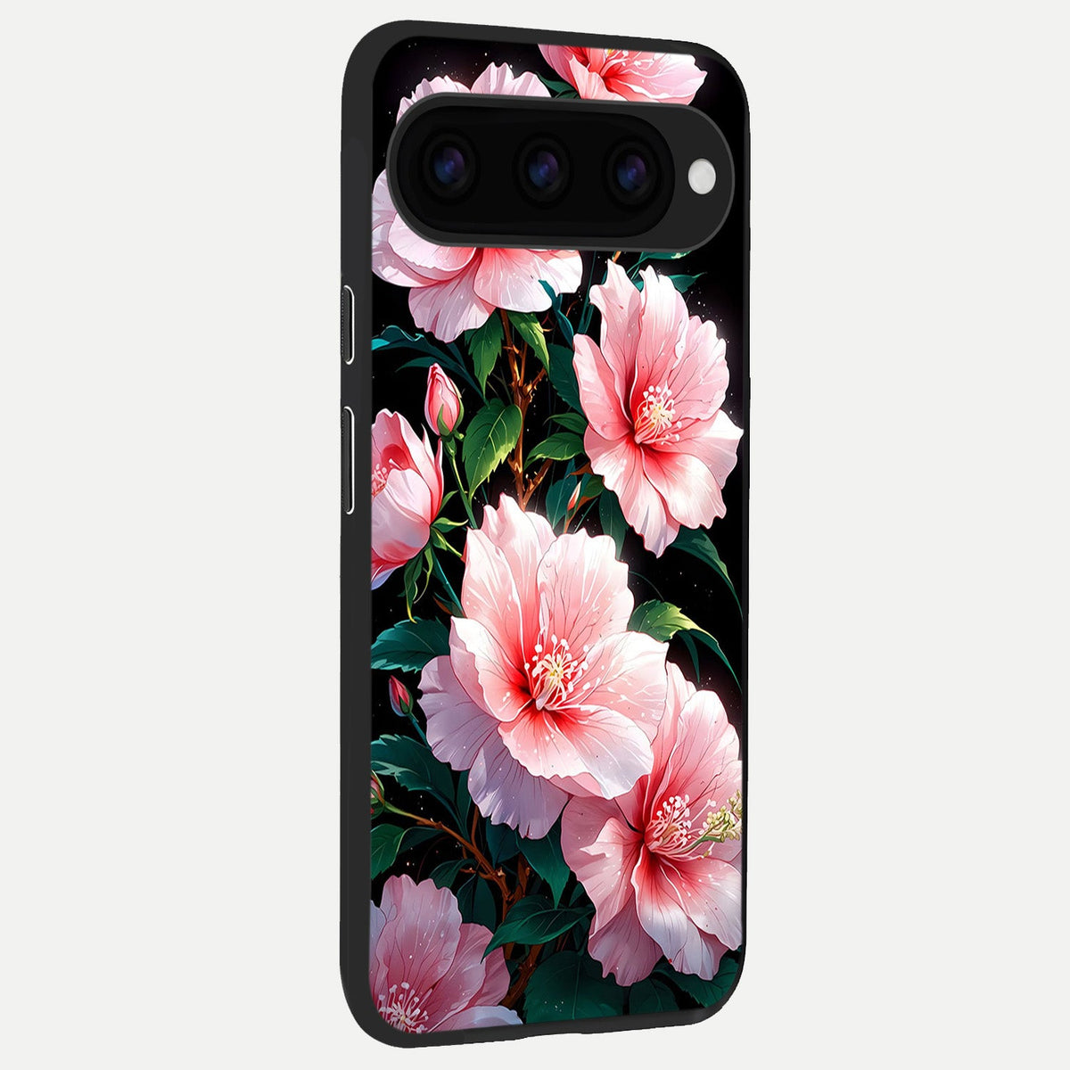  Peach Flower back cover For Google Pixel 11 slim fit glass case with vibrant aesthetic design