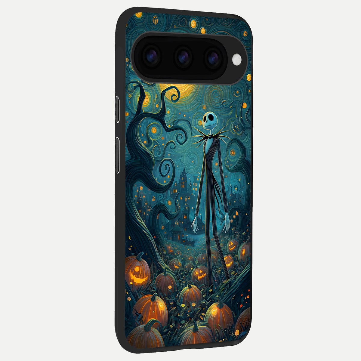 Pumpkin Moon Night back cover For Google Pixel 11 slim fit glass case with vibrant aesthetic design