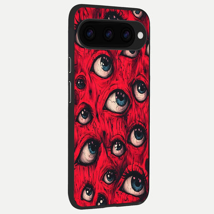  Red Cherries Pattern back cover For Google Pixel 11 slim fit glass case with vibrant aesthetic design