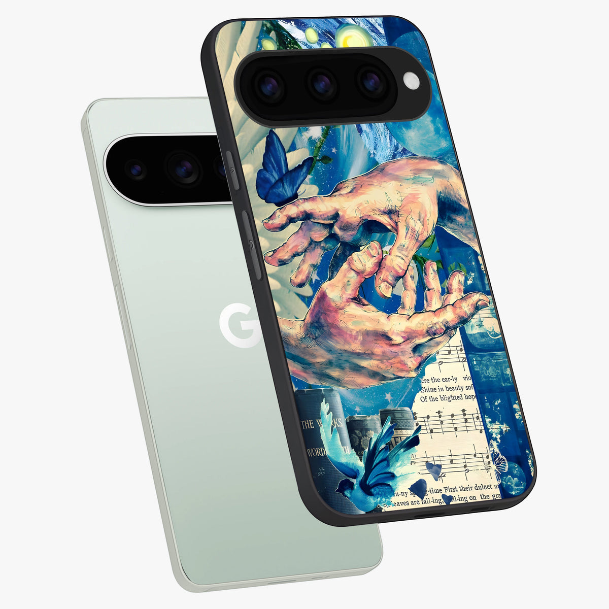  Aesthetic Divider phone case For Google Pixel 11 Pro showing premium glass back cover with detailed artwork