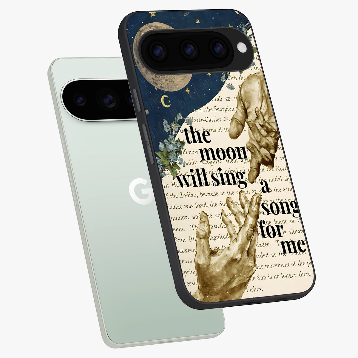  Aesthetic Divine phone case For Google Pixel 11 Pro showing premium glass back cover with detailed artwork