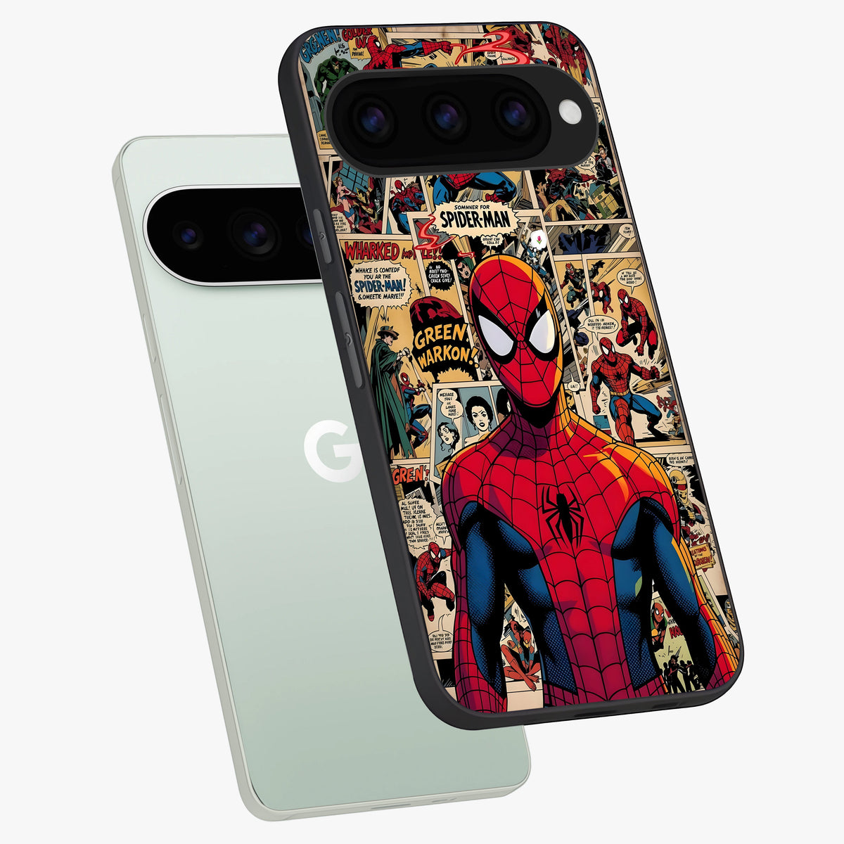  Aesthetic Spider phone case For Google Pixel 11 Pro showing premium glass back cover with detailed artwork