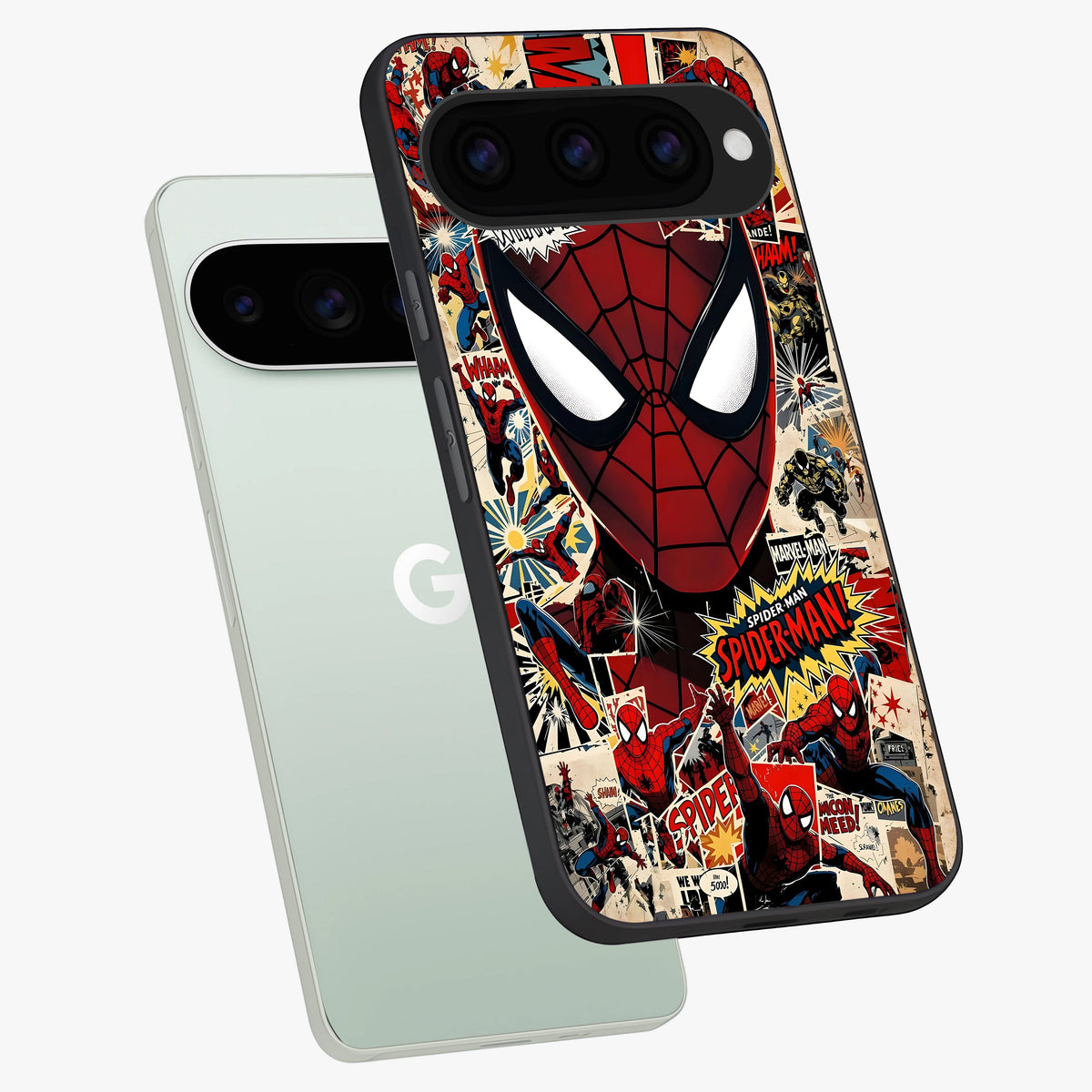  Aesthetic Wonder Spider phone case For Google Pixel 11 Pro showing premium glass back cover with detailed artwork