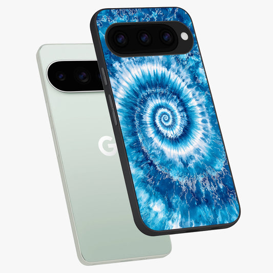  Blue Galaxy Wave phone case For Google Pixel 11 Pro showing premium glass back cover with detailed artwork
