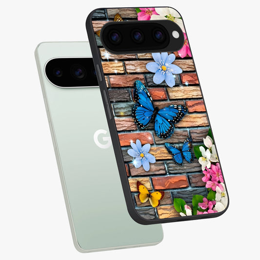  Brick Bloom Flight phone case For Google Pixel 11 Pro showing premium glass back cover with detailed artwork