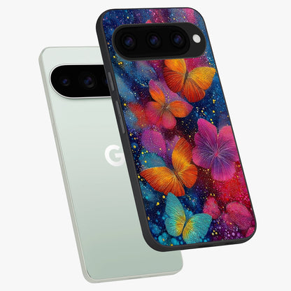  Butterfly Dream Mist phone case For Google Pixel 11 Pro showing premium glass back cover with detailed artwork