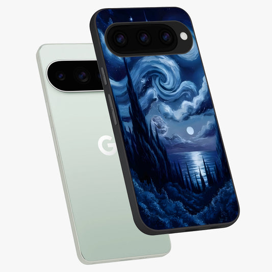  Celestial Dream Van Gogh phone case For Google Pixel 11 Pro showing premium glass back cover with detailed artwork