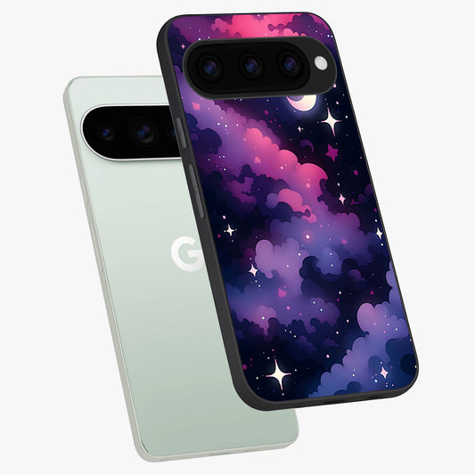  Celestial Moon Magic phone case For Google Pixel 11 Pro showing premium glass back cover with detailed artwork