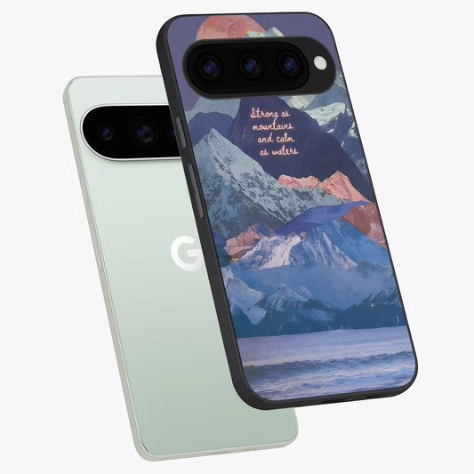  Celestial Mountain Calm phone case For Google Pixel 11 Pro showing premium glass back cover with detailed artwork