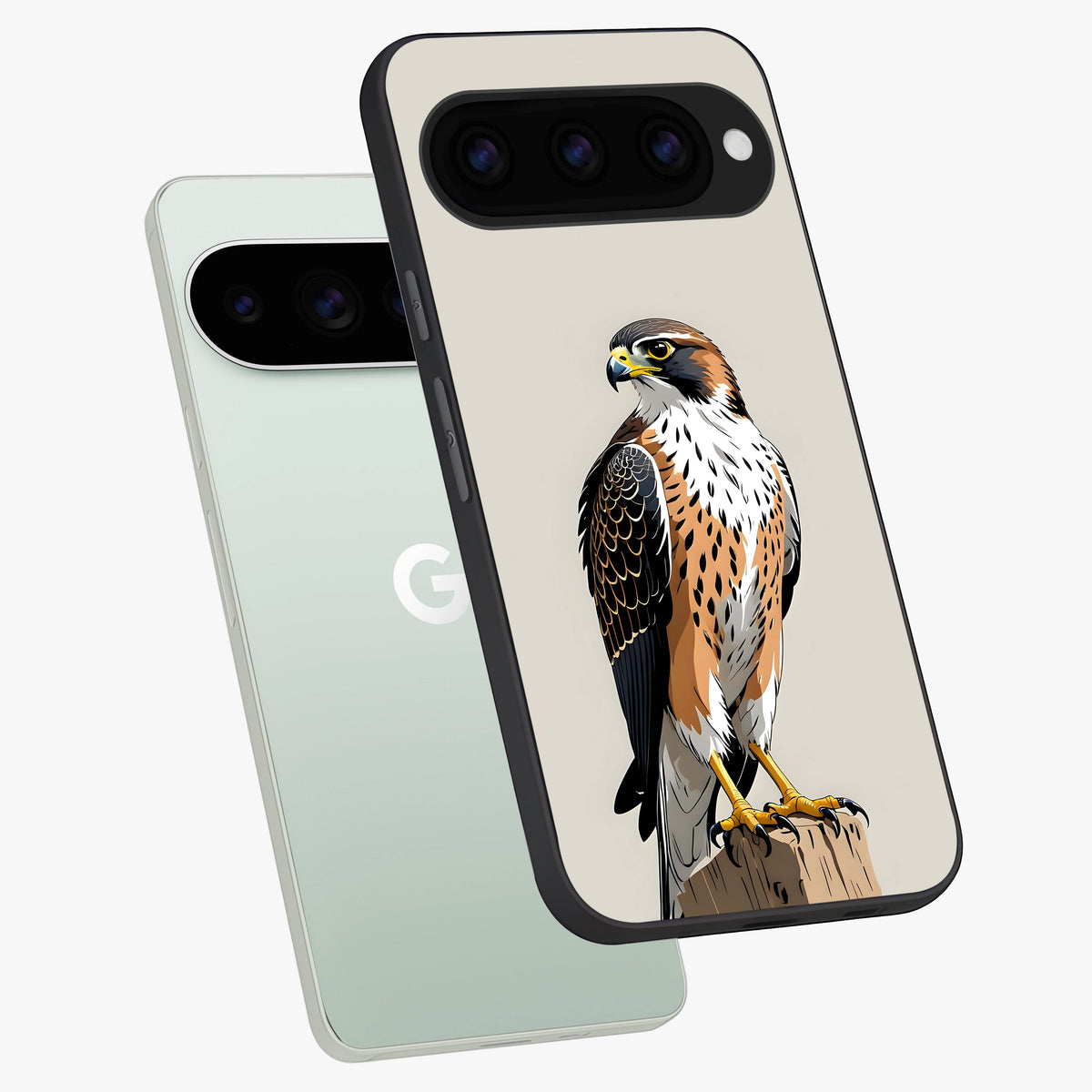  Clever Eagle phone case For Google Pixel 11 Pro showing premium glass back cover with detailed artwork