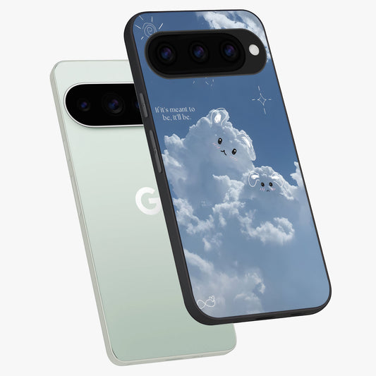  Cloud Bunny Dreams phone case For Google Pixel 11 Pro showing premium glass back cover with detailed artwork